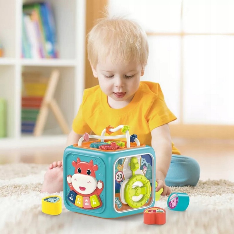 WOOPIE BABY Interaktywna Kostka Sensoryczna Edukacyjna Montessori Sorter 6w1