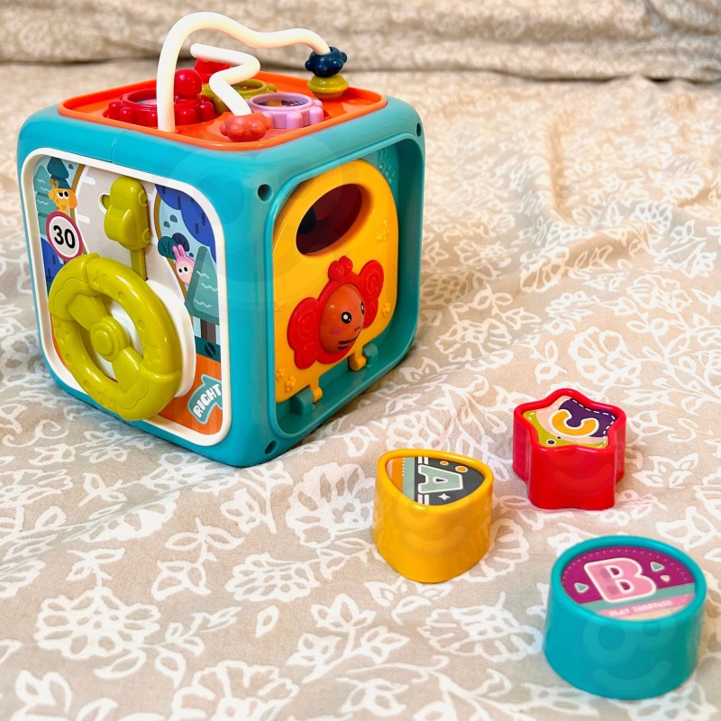 WOOPIE BABY Interaktywna Kostka Sensoryczna Edukacyjna Montessori Sorter 6w1