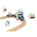Tooky Toy Drevená vláčiková dráha Vesmír | Kreatívna súprava s raketou a UFO