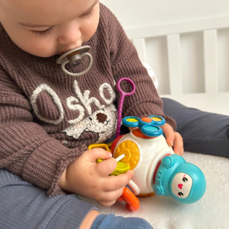 WOOPIE BABY Kostka Sześciościan Montessori Sensoryczna 8w1