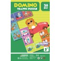 WOOPIE Gra Edukacyjna Transport Zwierzęta Puzzle Domino Montessori