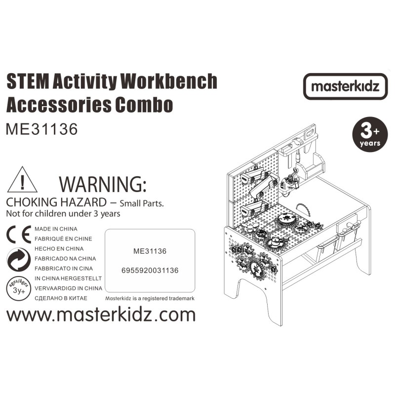 MASTERKIDZ Sada Príslušenstva do Dielne STEM 111 ks.