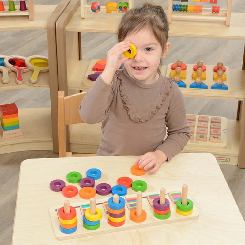 MASTERKIDZ Montessori Triedič na Učenie sa Farieb a Počítanie