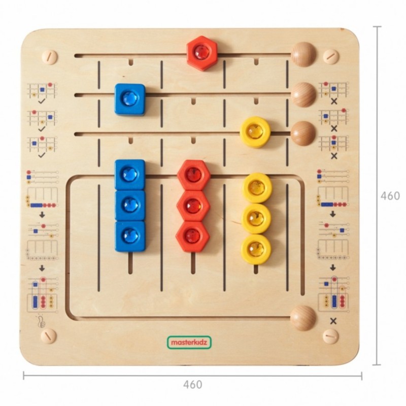 MASTERKIDZ Montessori Edukačná Tabuľa na Triedenie - Diamanty