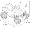 FEBER červená elektrická štvorkolka Quad Racy 6V