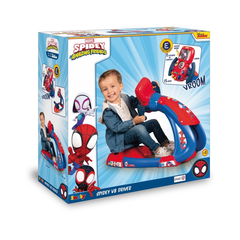 Smoby Trenažér riadenia Spidey | Detský jazdný simulátor so svetlom a zvukom