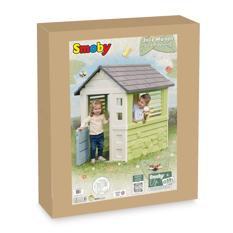 Smoby Life EKO Záhradný domček JOLIE | Modulárny domček pre deti (od 2 rokov)