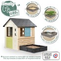 Smoby Life EKO Záhradný domček 2v1 | Domček s pieskoviskom a záhradkou
