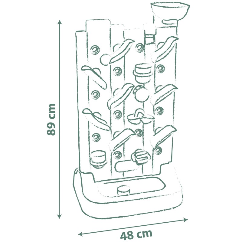 Smoby Obojstranná interaktívna stena Activity Wall – Vodná a loptičková dráha