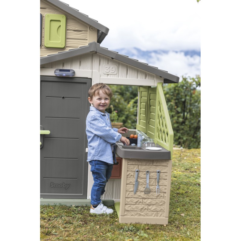 Smoby Life EKO Letná kuchynka | Príslušenstvo k záhradným domčekom (Gril a drez)