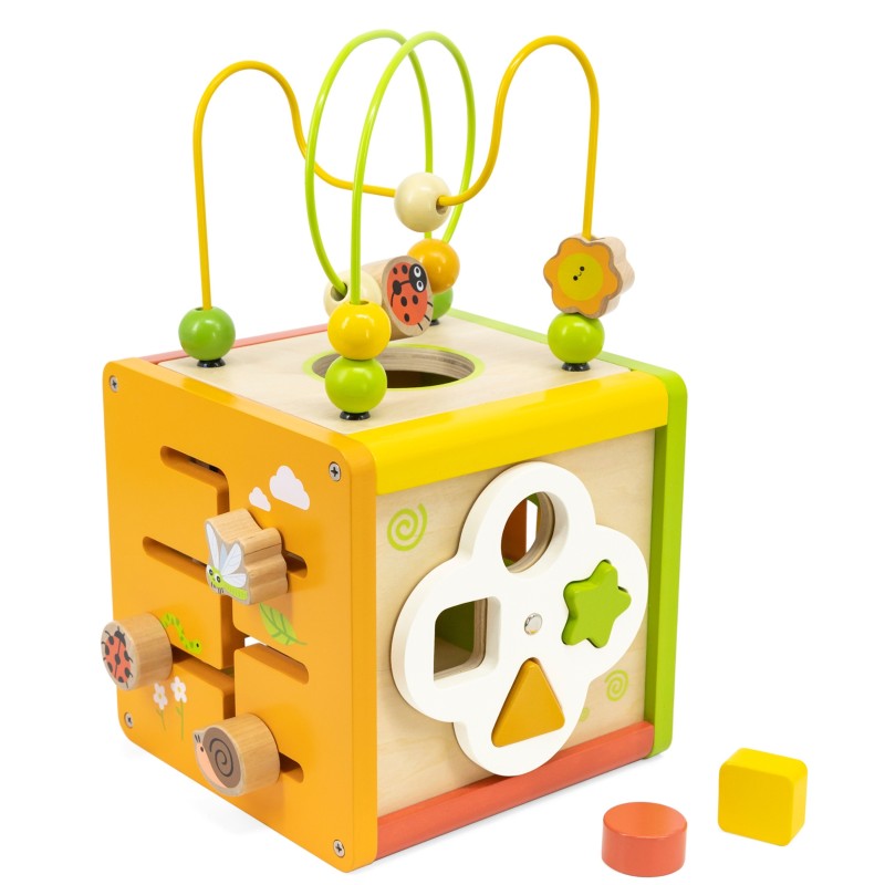 VIGA Drevená Vzdelávacia Kocka 5v1