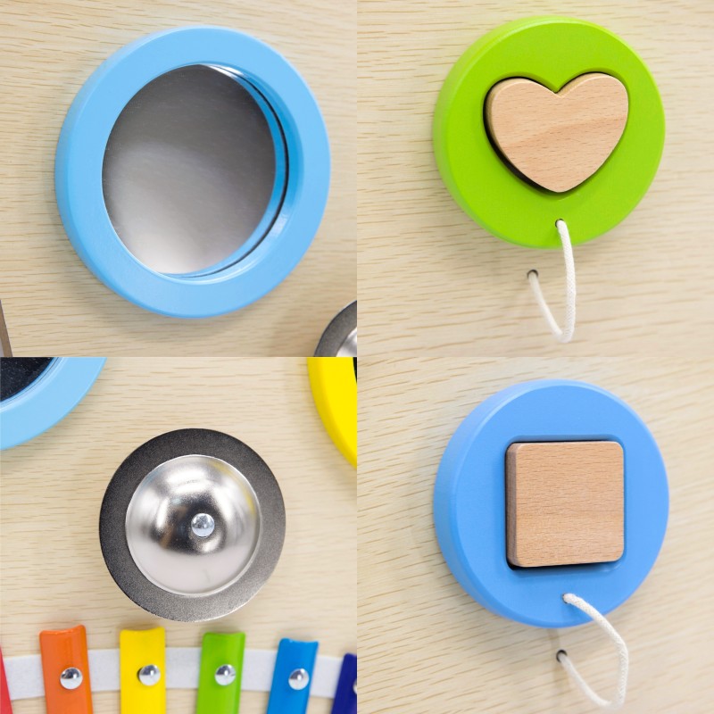 VIGA Interaktívna Drevená Montessori Tabuľa - Senzorický Oblúk