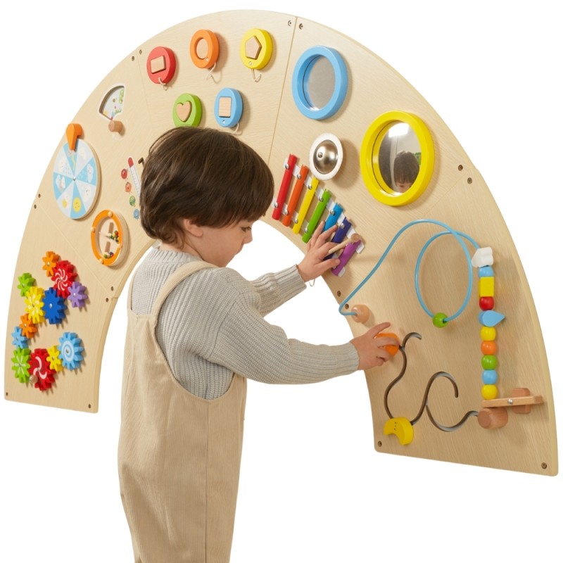 VIGA Interaktívna Drevená Montessori Tabuľa - Senzorický Oblúk