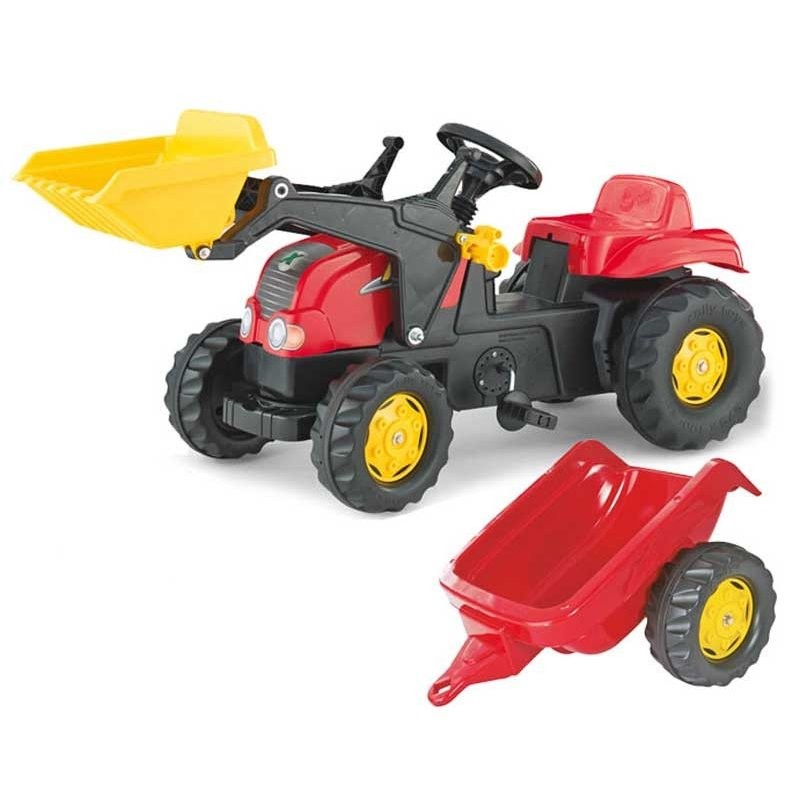 Rolly Toys RollyKid Šlapací Traktor / Nakladač s Prívesom