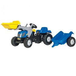 Rolly Toys rollyKid Šlapací Traktor / Nakladač New Holland prívesom