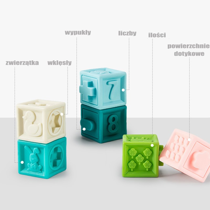 WOOPIE Senzorické Bloky na Počítanie 20 ks.