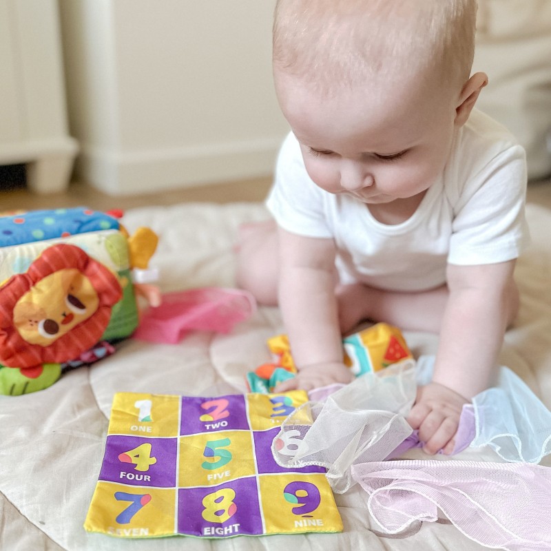 WOOPIE Plyšová Senzorická Krabička na Obrúsky