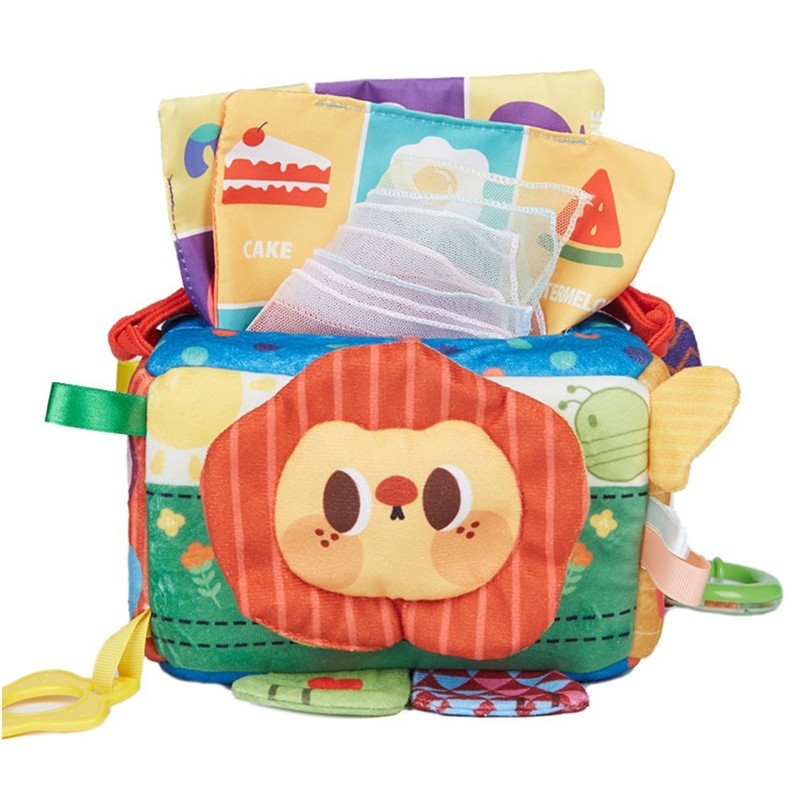 WOOPIE Plyšová Senzorická Krabička na Obrúsky