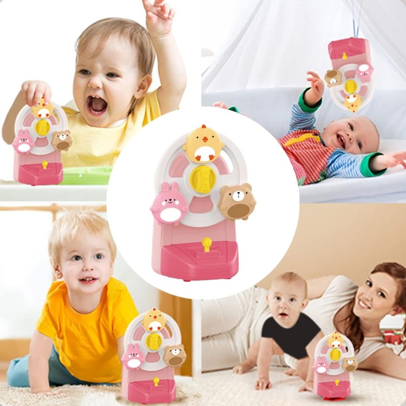 WOOPIE BABY Hudobný Kolotoč so Zvieratkami - Ružový