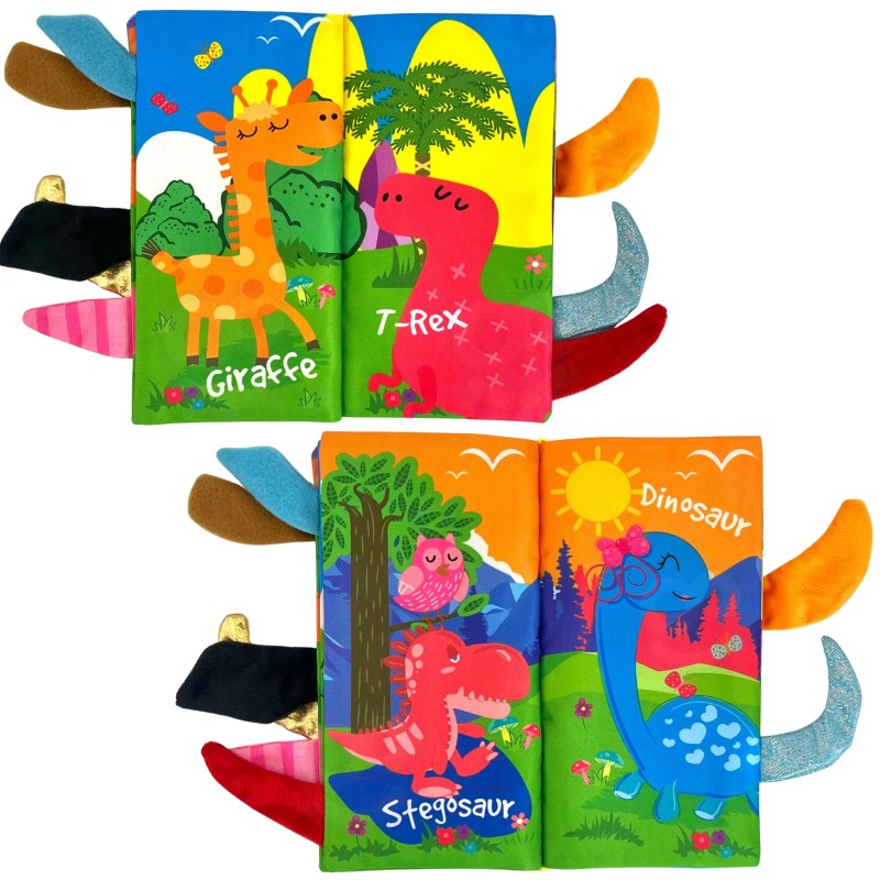 WOOPIE Baby Senzorická Knižka s Chvostíkmi Lesných Zvieratiek