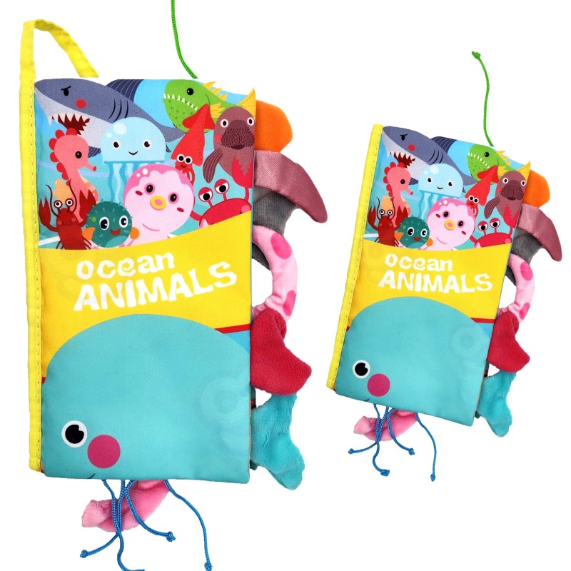 WOOPIE Baby Senzorická Knižka s Chvostíkmi Morských Zvierat