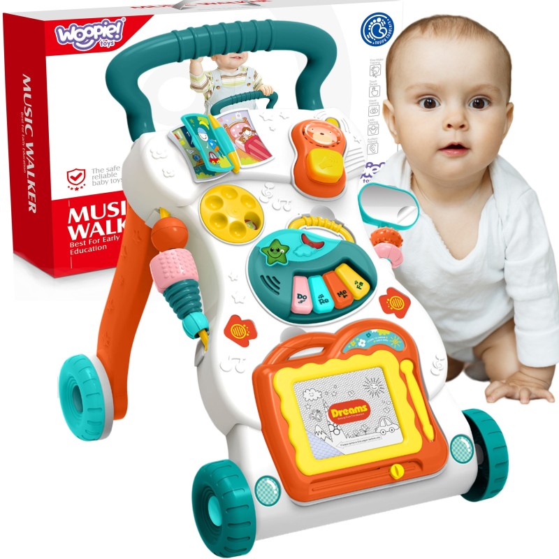 WOOPIE BABY Interaktívne Chodítko s Tabuľkou na Písanie