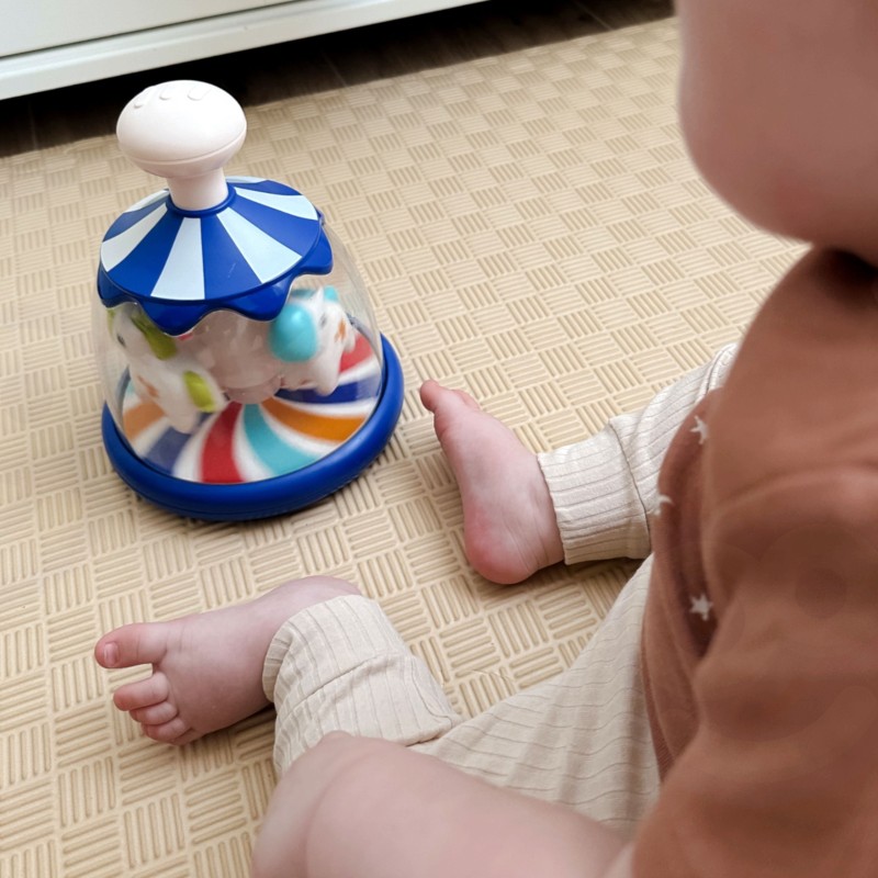 Woopie Baby Farebný Kolotoč so Zvieratkami - Modrý