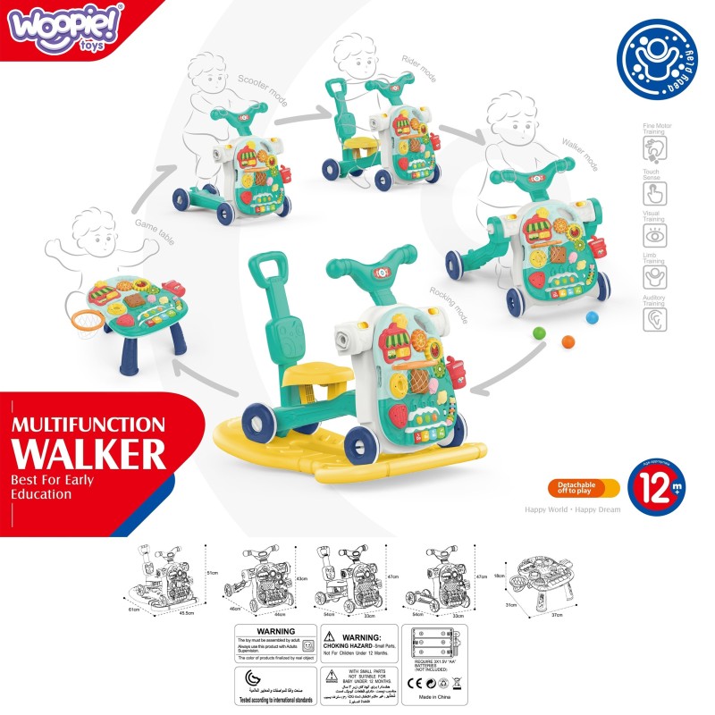 WOOPIE BABY Multifunkčné Chodítko a Odrážadlo Modré