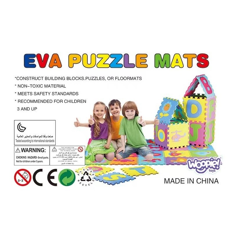 Woopie Baby Farebná Penová Podložka - Puzzle Zvieratká