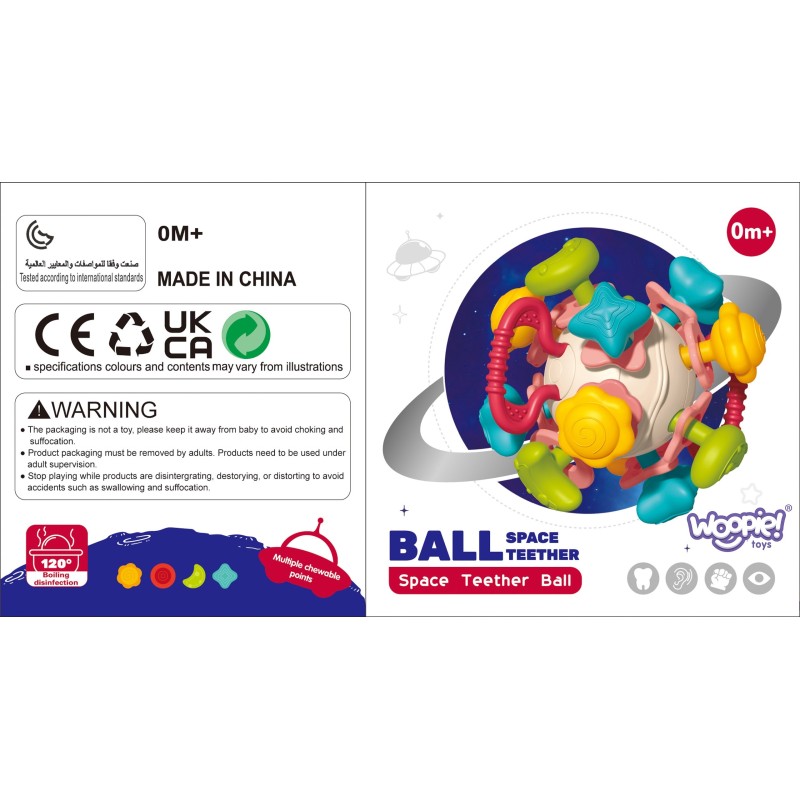 WOOPIE BABY Mäkká Senzorická Hrkálka 0m+