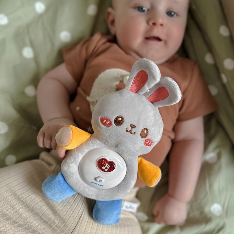 WOOPIE BABY Interaktívny Plyšový Zajačik - Modrý