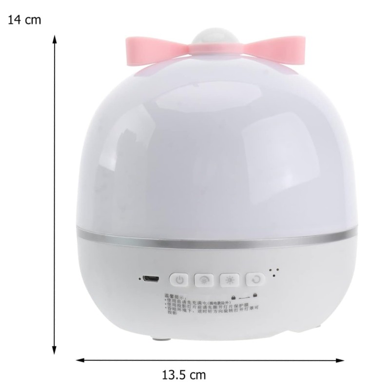 WOOPIE Projektor Magické sny | Nočná lampička 6v1 s vymeniteľnými témami a hudbou