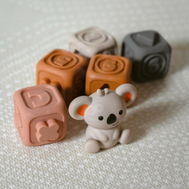 WOOPIE BABY Pyramídka Senzorické Kocky - Čísla