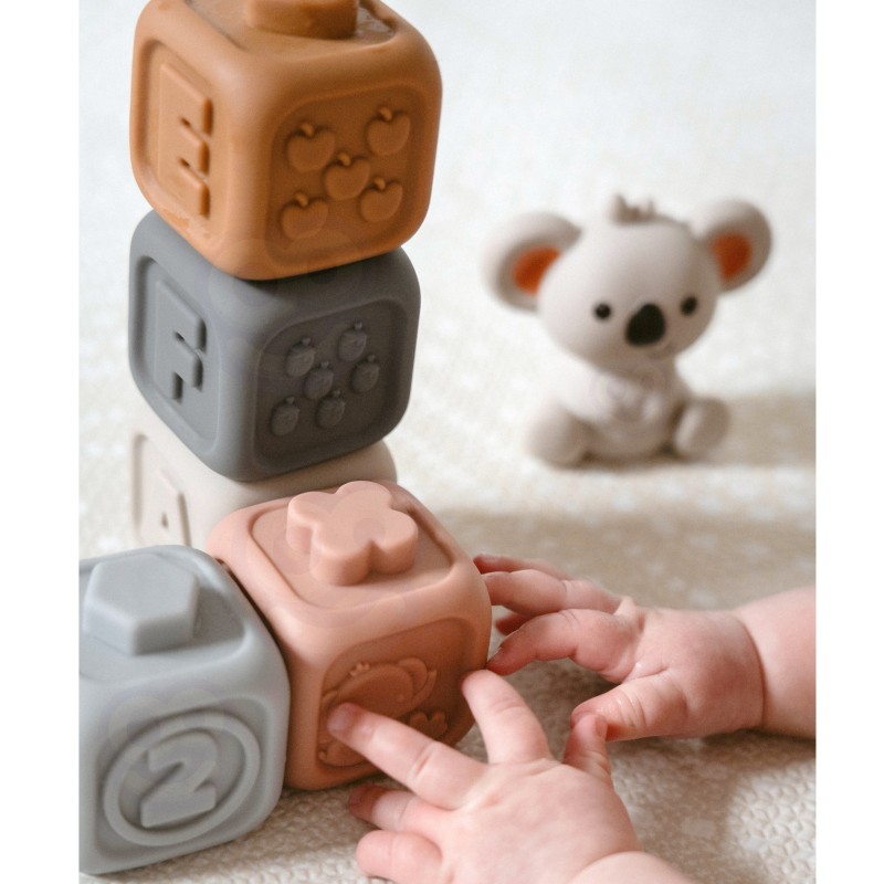 WOOPIE BABY Pyramídka Senzorické Kocky - Čísla