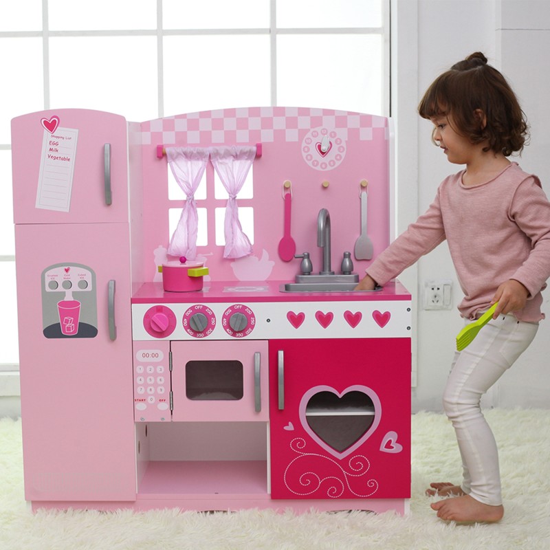 Ružová Drevená Kuchyňa Classic World