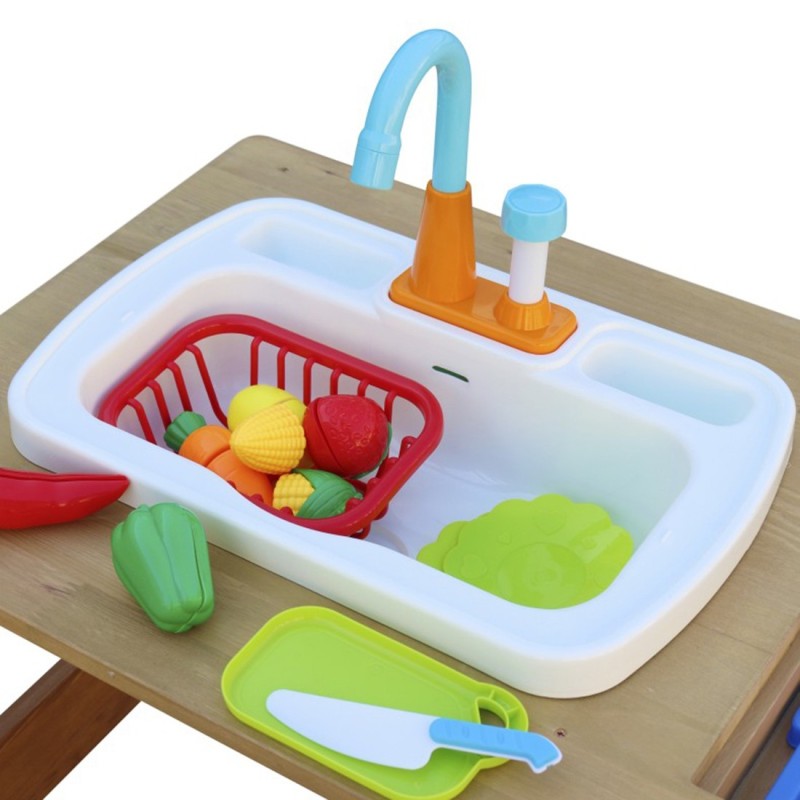 AXI Drevený Piknikový Stôl so Sedením a Nádobou na Vodu a Piesok