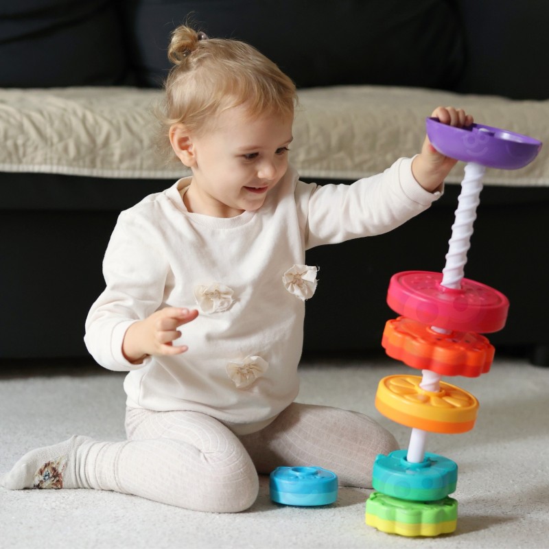 WOOPIE BABY Skrutkovacia Pyramídka - Veža so Zvieratkami