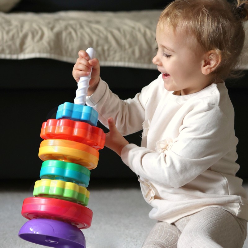 WOOPIE BABY Skrutkovacia Pyramídka - Veža so Zvieratkami