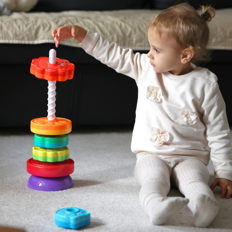 WOOPIE BABY Skrutkovacia Pyramídka - Veža so Zvieratkami