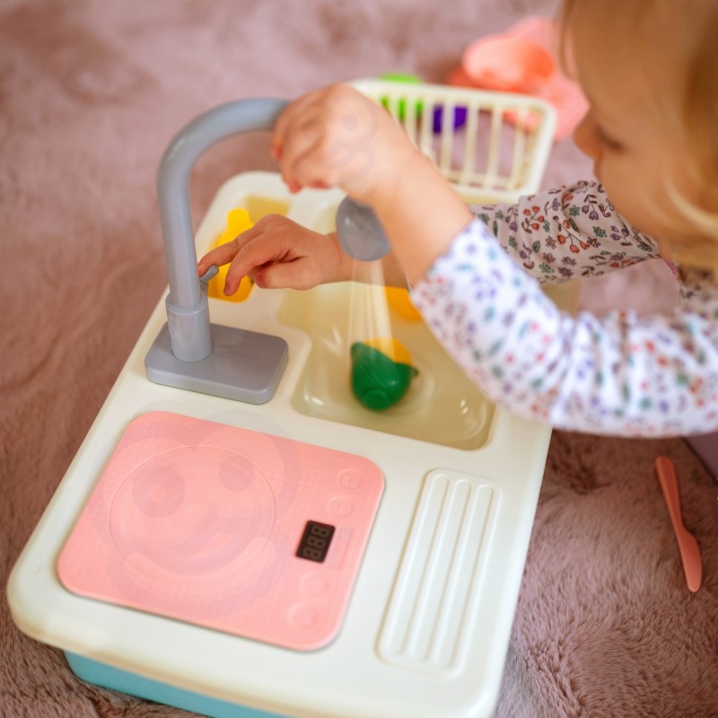 WOOPIE Detská Kuchynka s Tečúcou Vodou a Príslušenstvom - Modrá