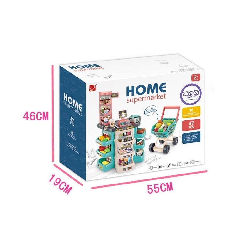 WOOPIE Obchod Supermarket s Príslušenstvom 47 Dielov