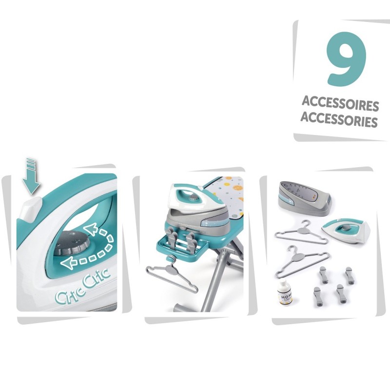 SMOBY Žehliaca Doska s Naparovacou Žehličkou - Modrá