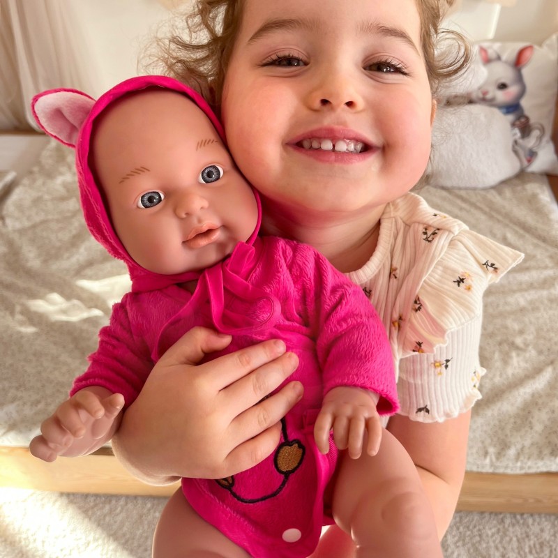 WOOPIE Bábika v Oblečení s Obrázkom Medvedíka 46 cm