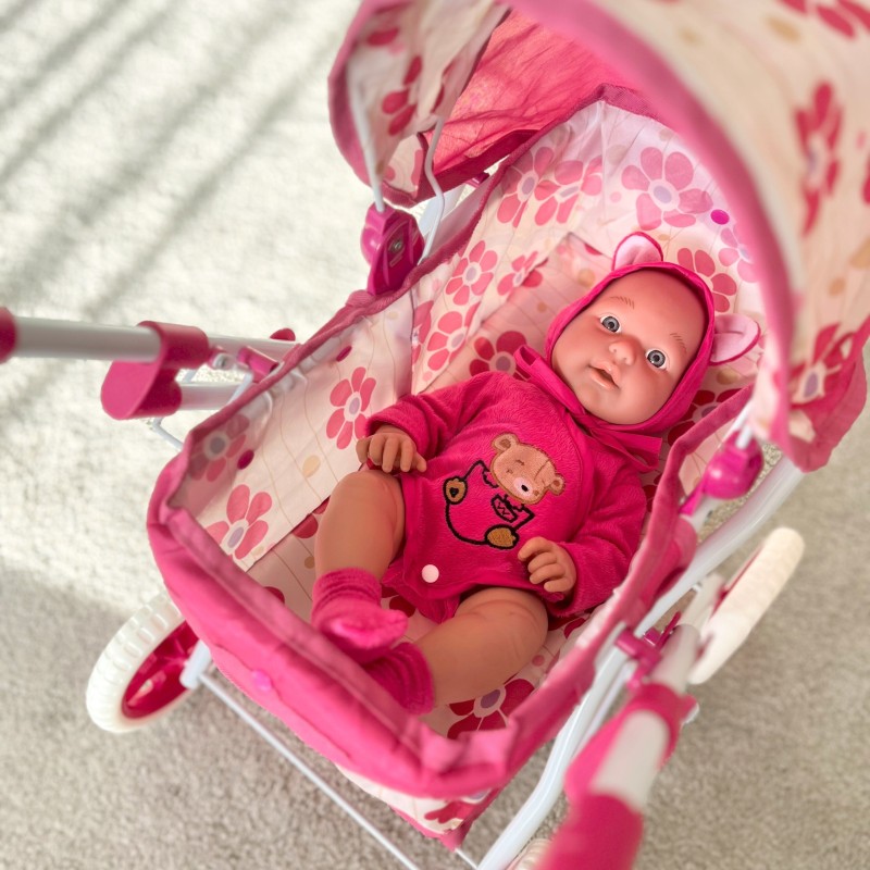 WOOPIE Bábika v Oblečení s Obrázkom Medvedíka 46 cm