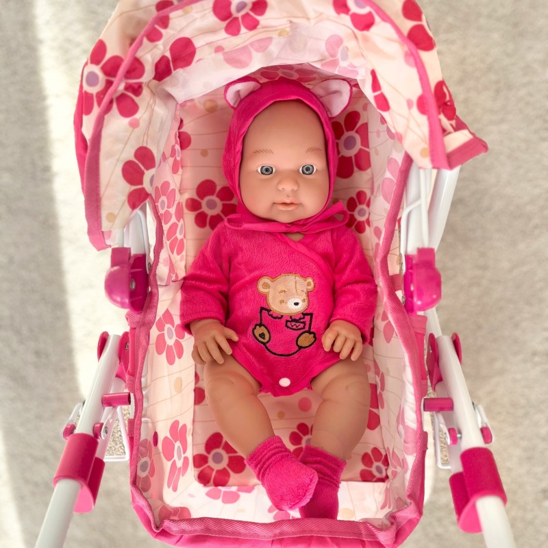 WOOPIE Bábika v Oblečení s Obrázkom Medvedíka 46 cm