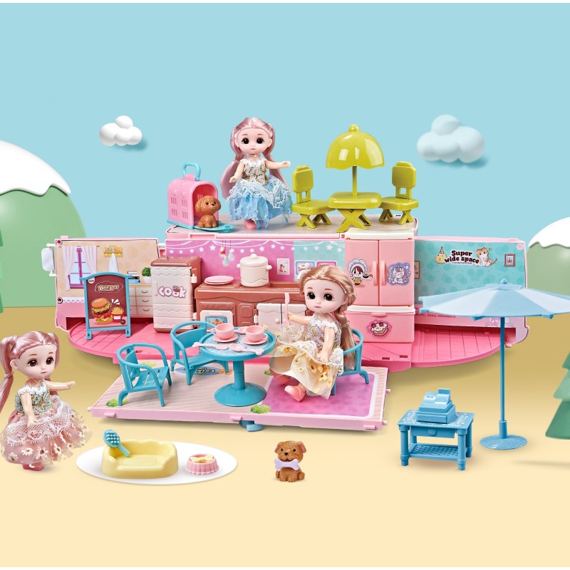 WOOPIE XXL Karavan a Domček pre Bábiky 2v1