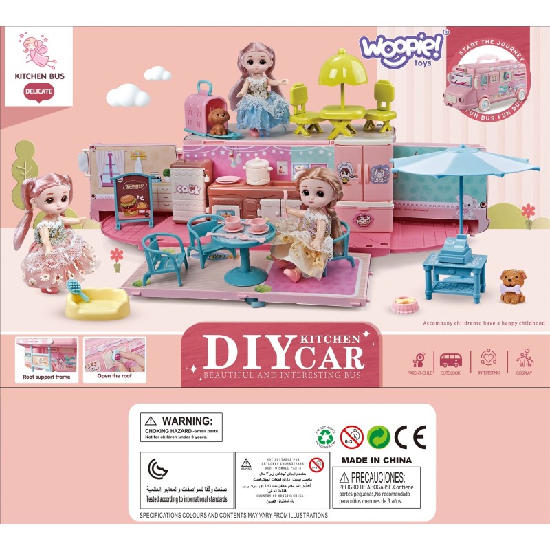 WOOPIE XXL Karavan a Domček pre Bábiky 2v1