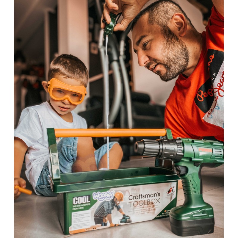 WOOPIE Veľká Skrinka s Náradím pre Deti 15 ks.