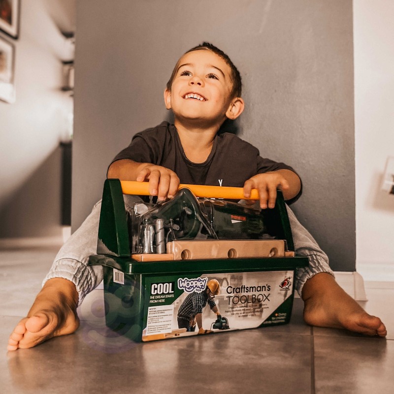 WOOPIE Veľká Skrinka s Náradím pre Deti 15 ks.