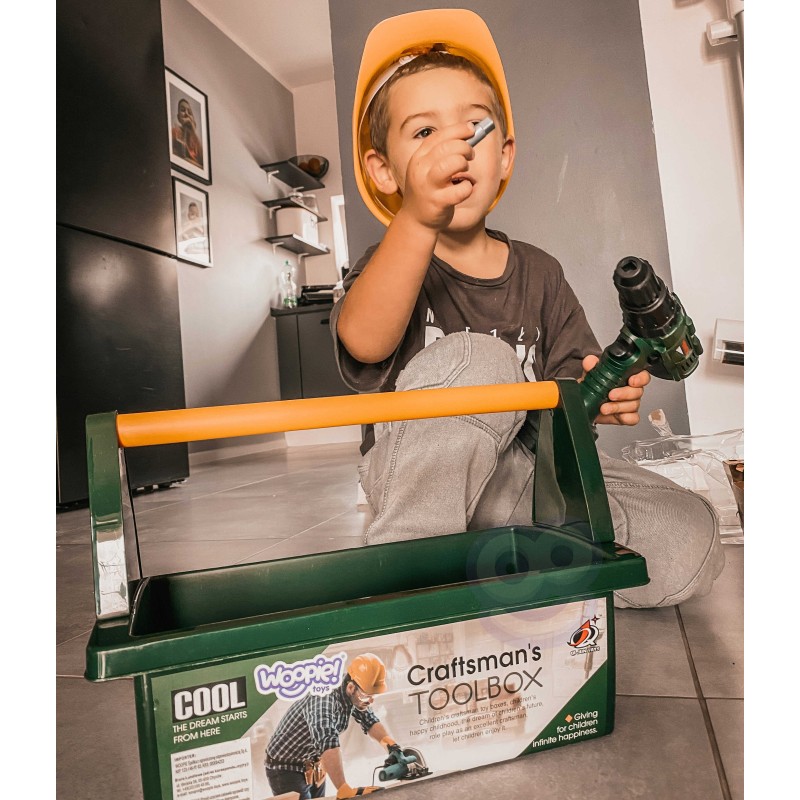 WOOPIE Veľká Skrinka s Náradím pre Deti 15 ks.